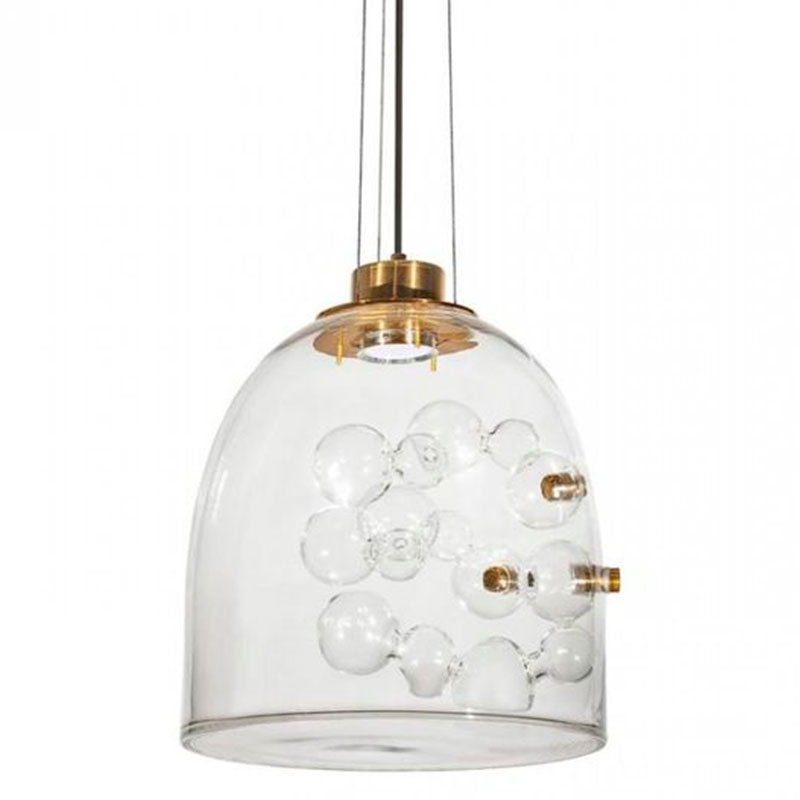 Подвесной светильник Lamps Inside Bubbles side bell Золотой Прозрачный в Омске | Loft Concept 