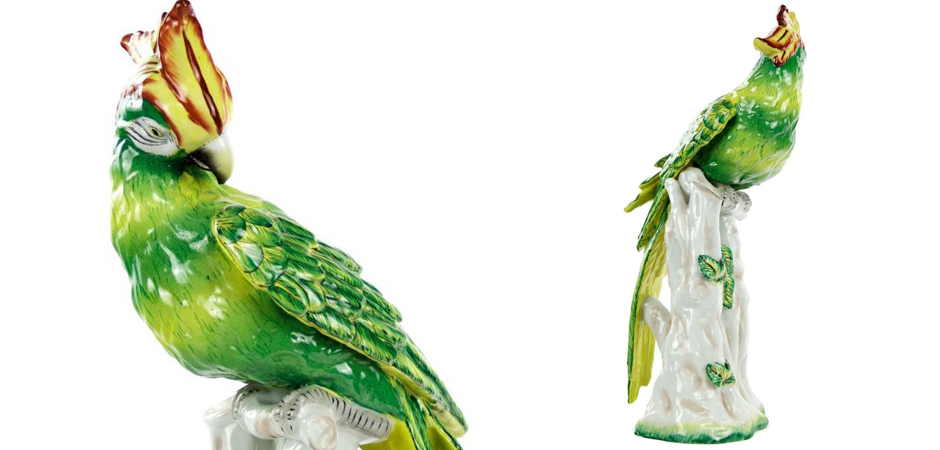 Статуэтка Porcelain Green Parrot Статуэтка Porcelain Green Parrot - Loft-Concept в Омске