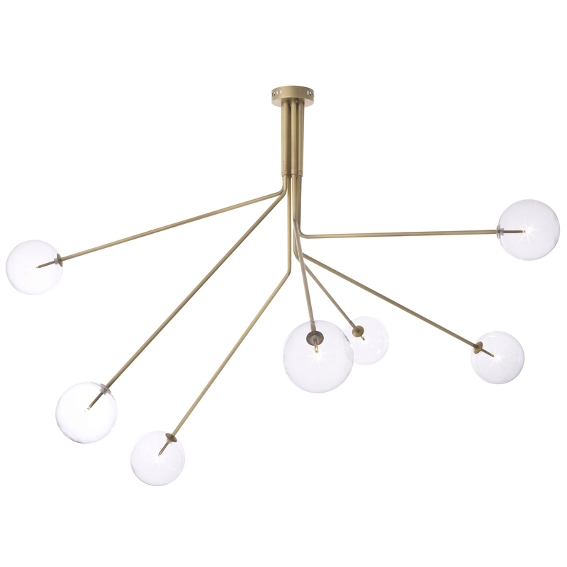 Люстра Eichholtz Chandelier Topaz Brass Латунь Прозрачный в Омске | Loft Concept 