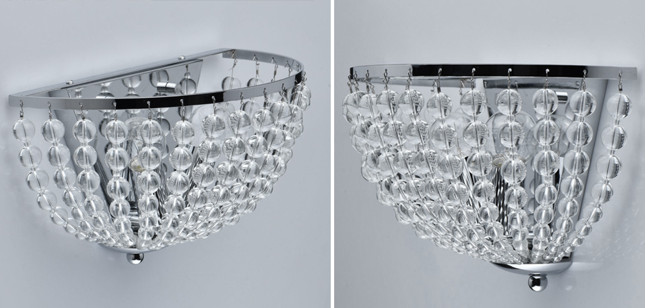 Бра Virginia Clear Beads Wall Lamp chrome Бра Virginia Clear Beads Wall Lamp chrome - Loft-Concept в Омске