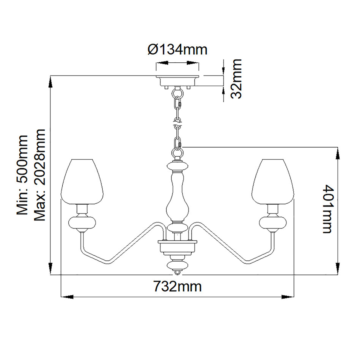  Люстра с 5-ю стеклянными плафонами в форме бокалов и угловыми кронштейнами Elstead Lighting в Омске