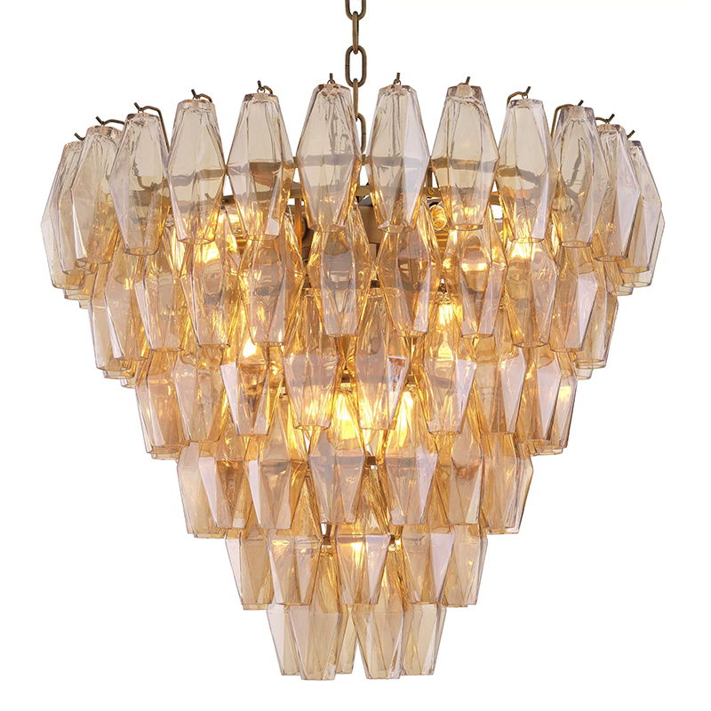 Люстра Eichholtz Chandelier Benini S Amber Янтарный Латунь в Омске | Loft Concept 