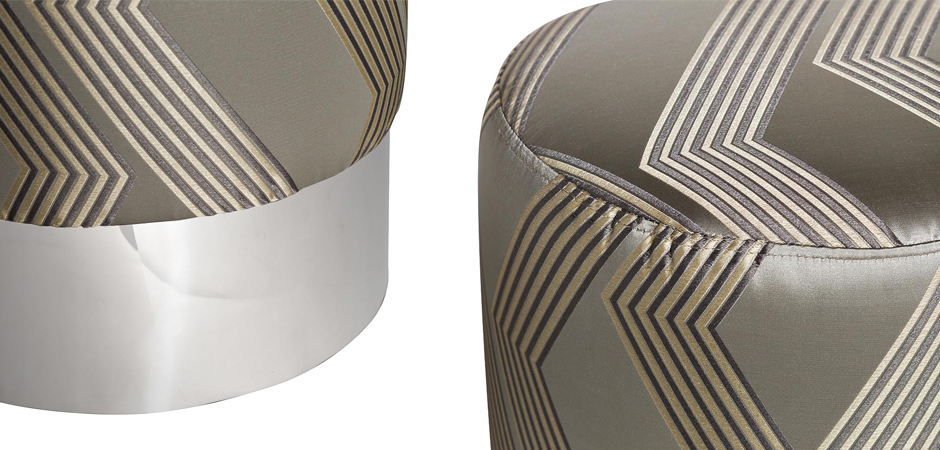 Пуф Silver Chevron Puff Пуф Silver Chevron Puff - Loft-Concept в Омске