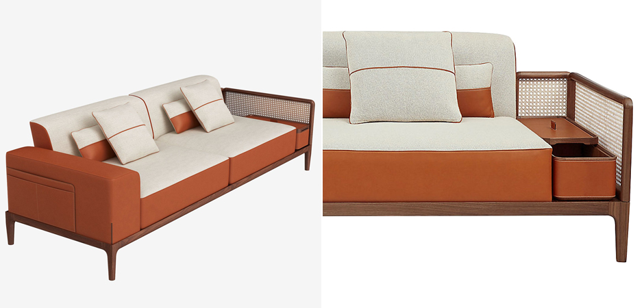 Диван Rattan Armrest Sofa Terracotta Диван Rattan Armrest Sofa Terracotta - Loft-Concept в Омске