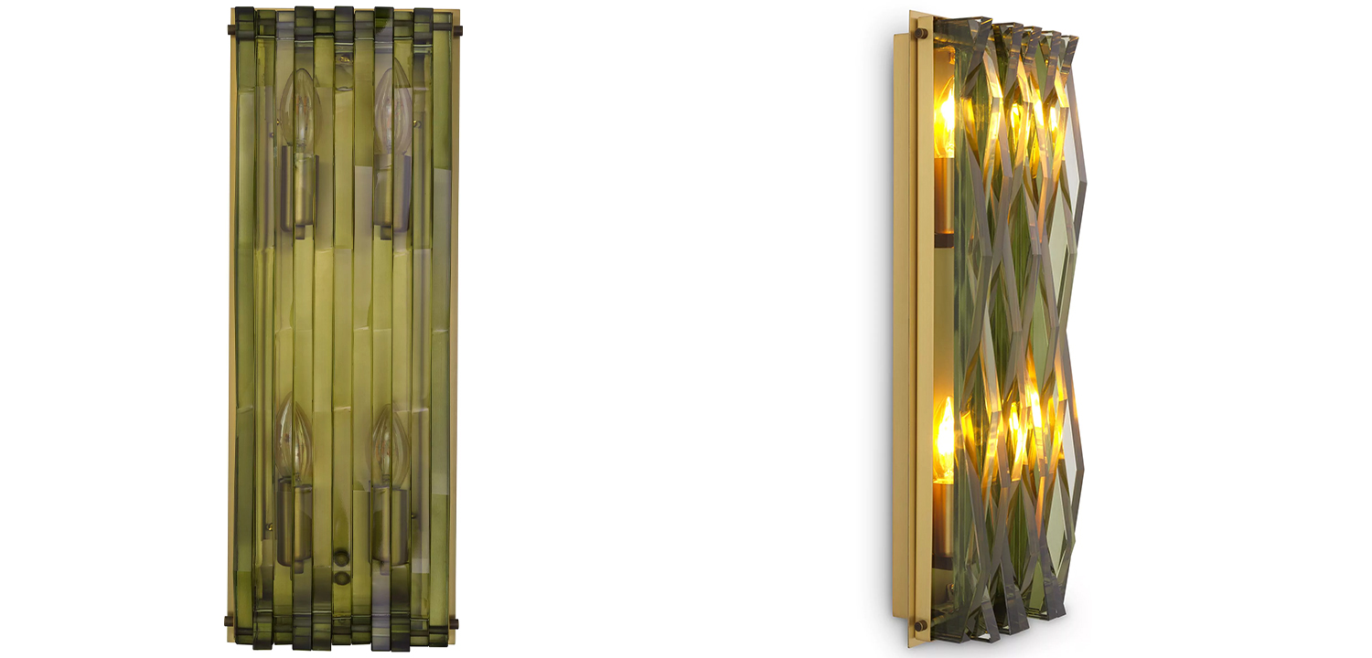 Бра Eichholtz Wall Lamp Nuvola L Green - фото №1