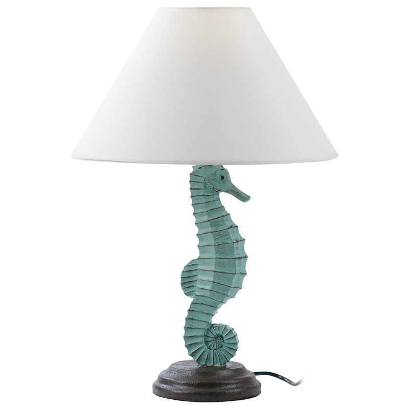 Настольная лампа Sea Horse Table Lamp Голубой пастельный Белый в Омске | Loft Concept 