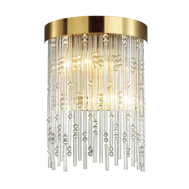 Бра Hailstorm Rain Kerri Wall lamp gold Прозрачный (Transparent) Золотой в Омске | Loft Concept 