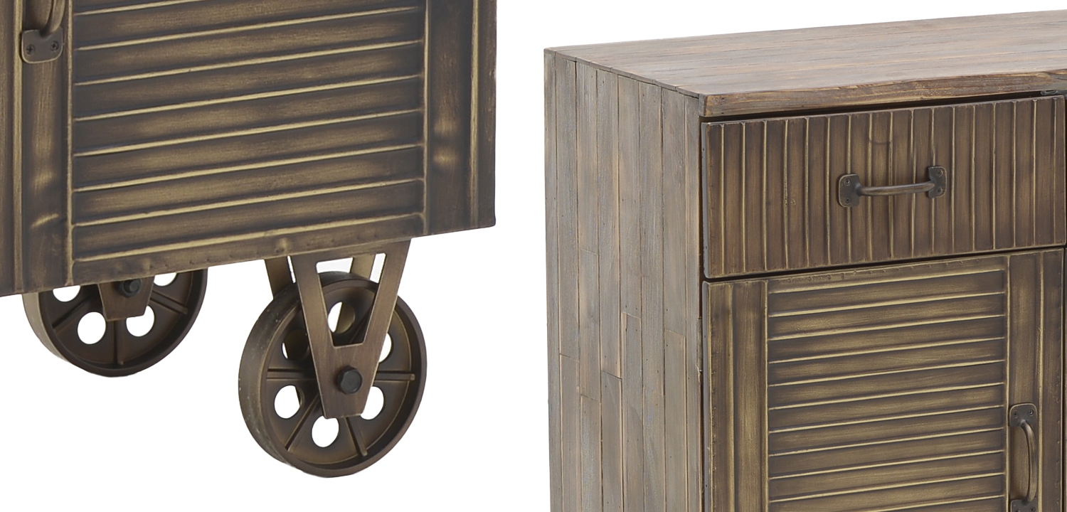 Комод в стиле Лофт на колёсах Mojens Loft Chest of Drawers - фото