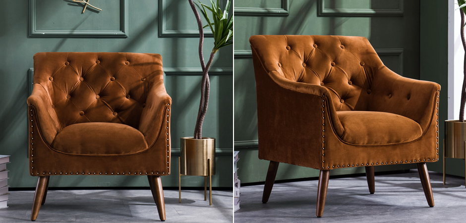 Кресло Terracotta Velvet Armchair Кресло Terracotta Velvet Armchair - Loft-Concept в Омске