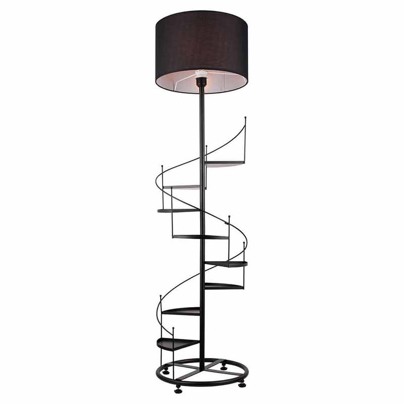 Торшер Spiral Staircase Floor Lamp Black Черный в Омске | Loft Concept 