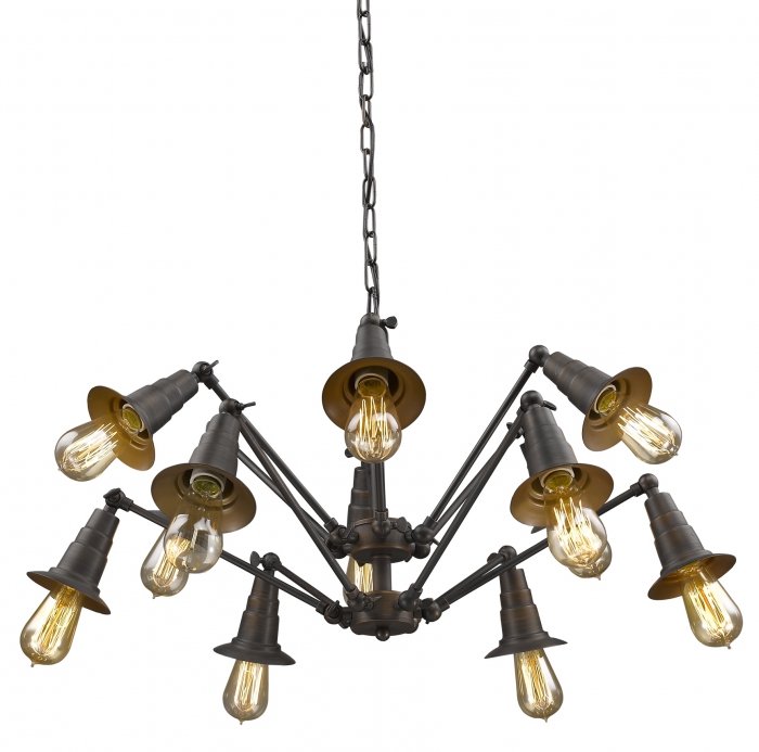 Люстра Loft Spider Chandelier 12 Коричневый винтаж в Омске | Loft Concept 