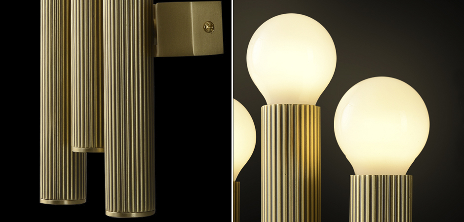 Бра Corrugated Brass Wall Lamp Бра Corrugated Brass Wall Lamp - Loft-Concept в Омске
