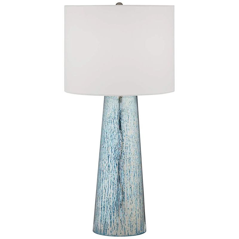 Настольная лампа Claire Lampshade Table Lamp Голубой Белый в Омске | Loft Concept 