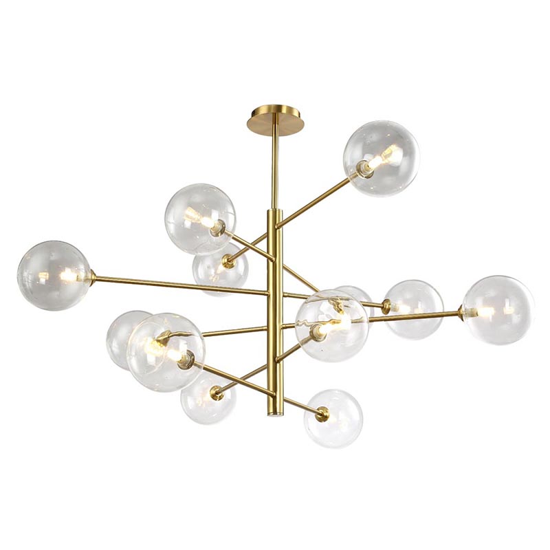 Люстра Gallotti & Radice Chandelier Gold 12 Глянцевое золото в Омске | Loft Concept 