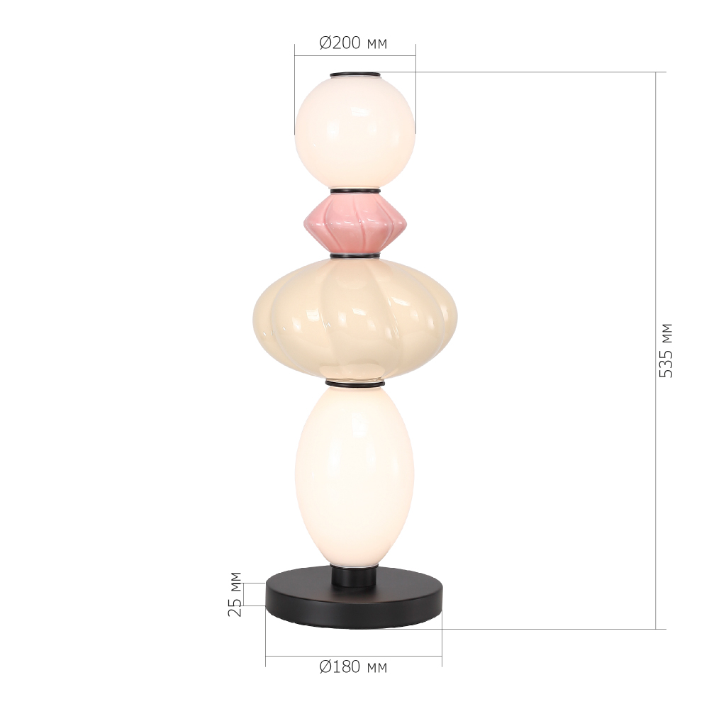 Настольная лампа с фигурными керамическими элементами Fragrant Light в Омске