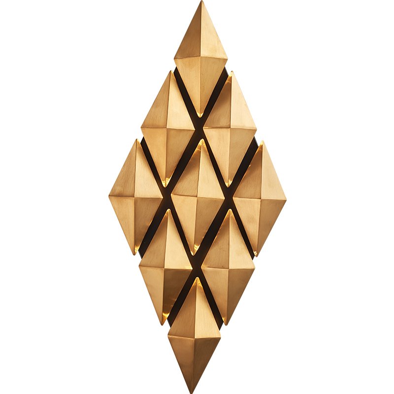 Бра Honeycomb Gold lozenges Wall Lamp Золотой в Омске | Loft Concept 