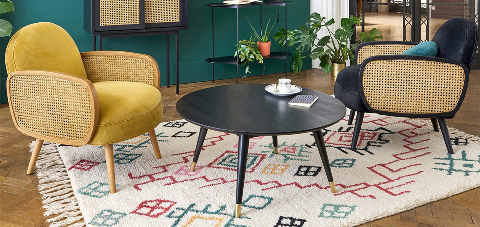 Круглый черный кофейный столик Круглый черный кофейный столик - Loft-Concept в Омске