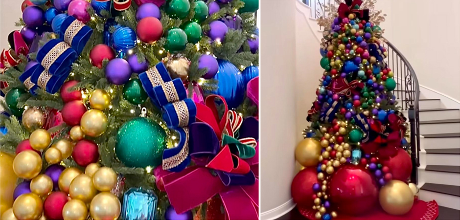 Дизайнерская Елка с Разноцветными шарами Christmas tree colorful balls - Loft-Concept в Омске