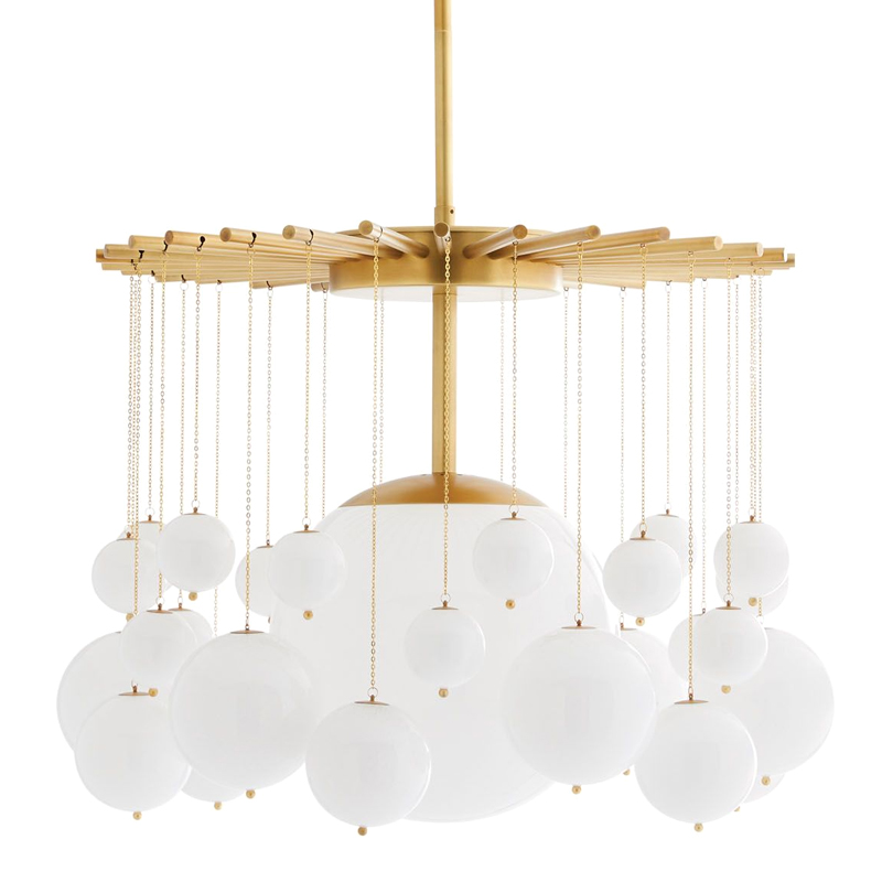 Люстра Arteriors MIRA CHANDELIER Золотой Белый в Омске | Loft Concept 