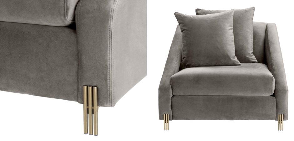 Кресло Eichholtz Chair Candice grey Кресло Eichholtz Chair Candice grey - Loft-Concept в Омске