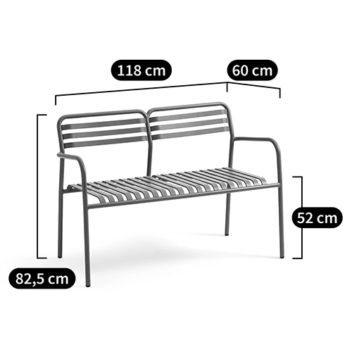 Скамья из алюминия Mack Metal Bench Green в Омске