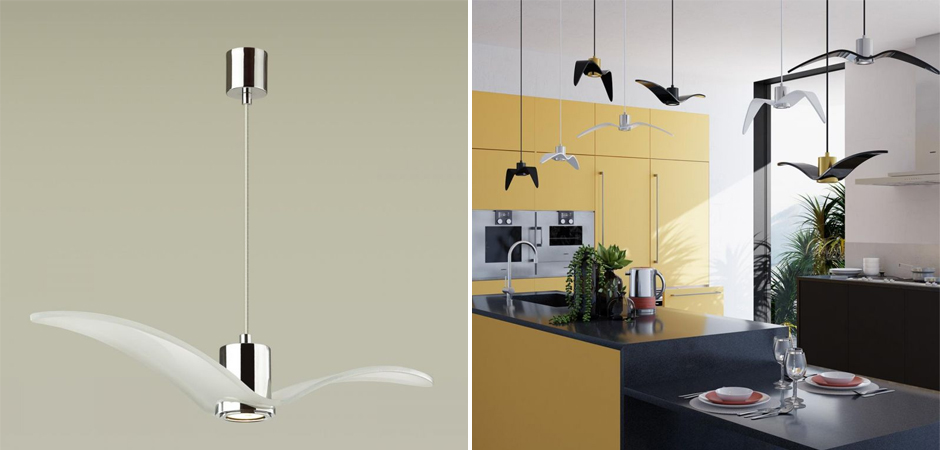 Подвесной светильник Seagull Scope Chrome белый Подвесной светильник Seagull Scope Chrome белый - Loft-Concept в Омске