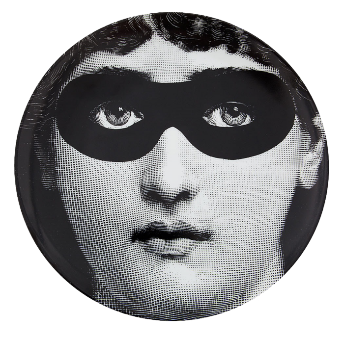 Декоративная тарелка Fornasetti 022 Черный Декоративная тарелка Fornasetti 022 Черный в Омске | Loft Concept