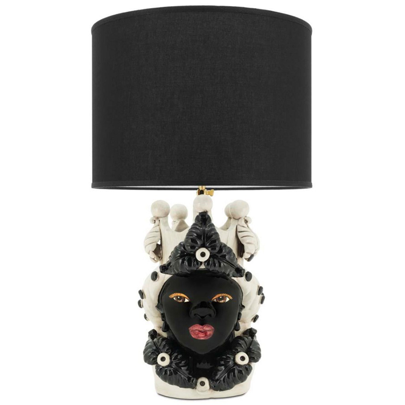 Настольная лампа Table Lamp Moro Lady Eve Black Белый Черный в Омске | Loft Concept 