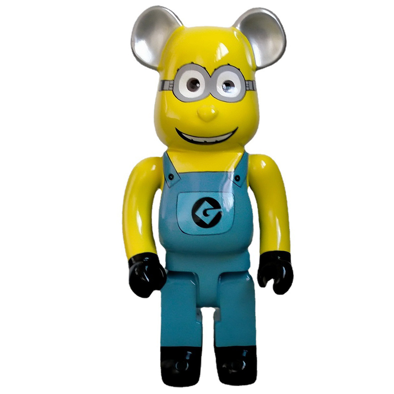 Статуэтка Bearbrick Minion Dave Синий Желтый Черный в Омске | Loft Concept 