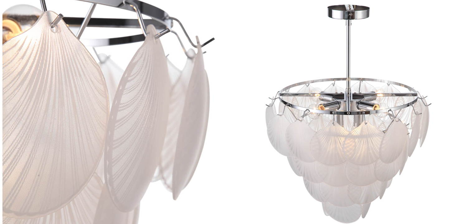 Люстра Glass Shells Suspension Chandelier - фото
