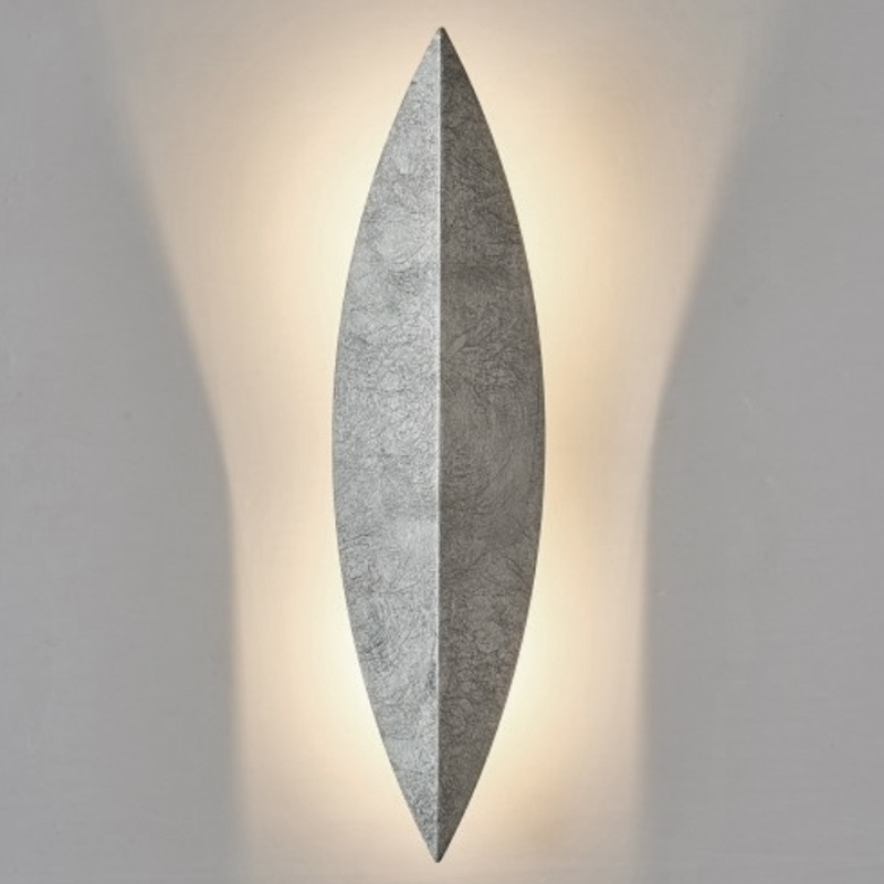 Art Deco Leaf Wall Lamp Silver Серебряный в Омске | Loft Concept 