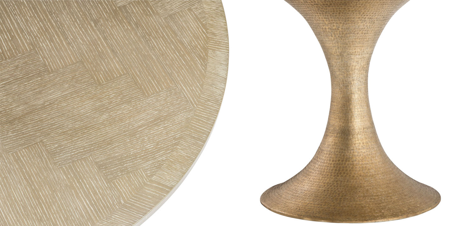 Обеденный стол Eichholtz DINING TABLE MELCHIOR ROUND brass - фото