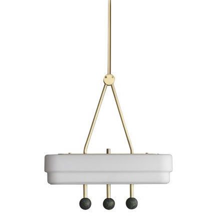 BERT FRANK SPATE PENDANT Bert Frank Латунь Белый в Омске | Loft Concept 