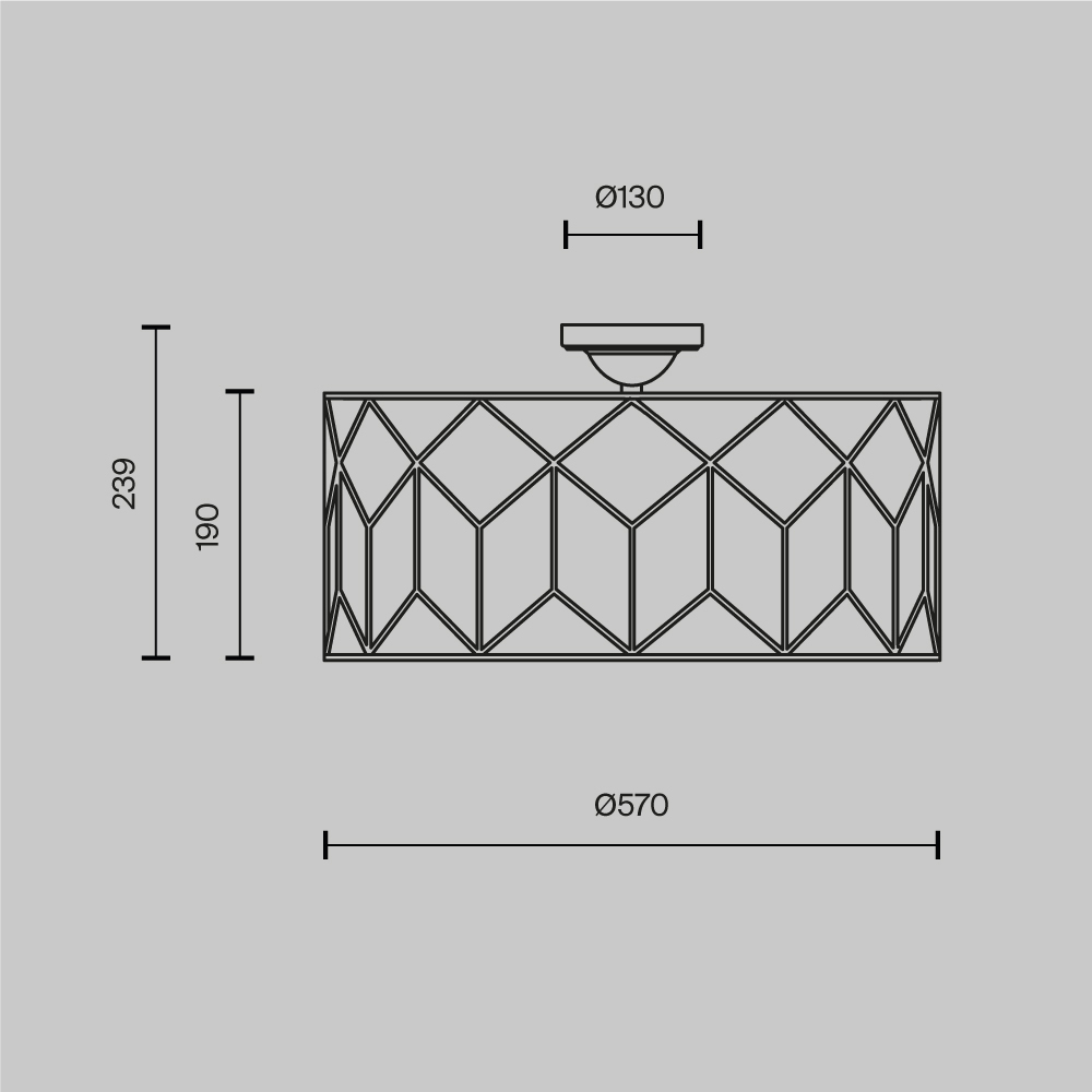 Потолочный светильник Messina Е27 в Омске