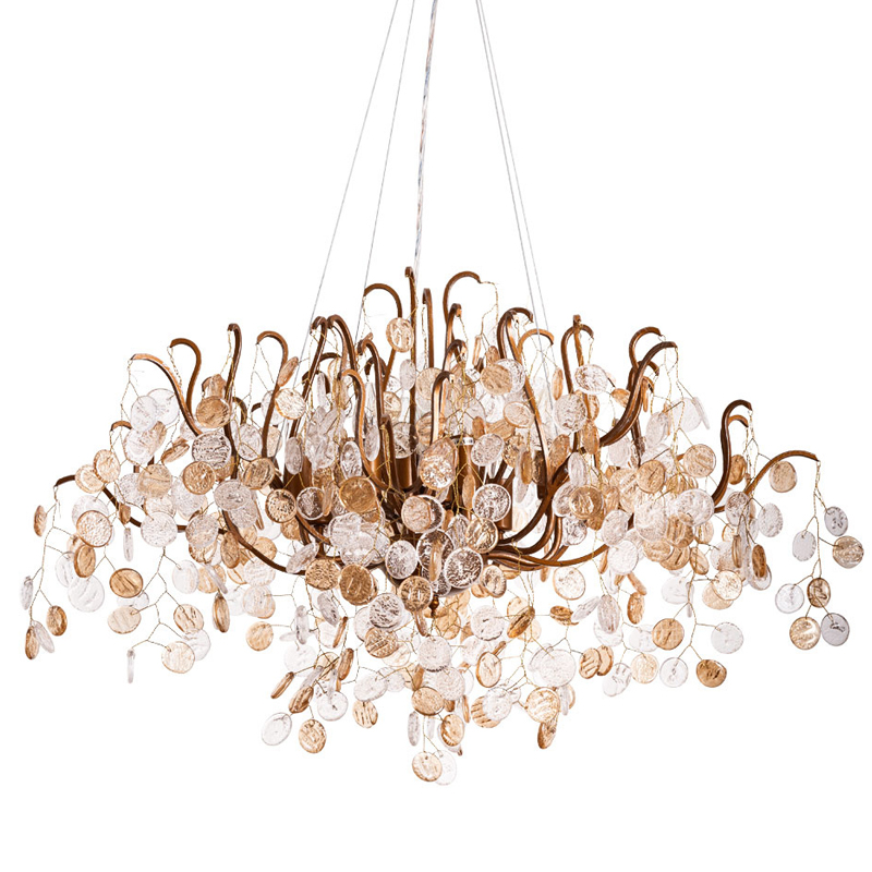 Люстра FAIRYTREE Chandelier Amber Pendants 100 Бронза Прозрачное Стекло в Омске | Loft Concept 