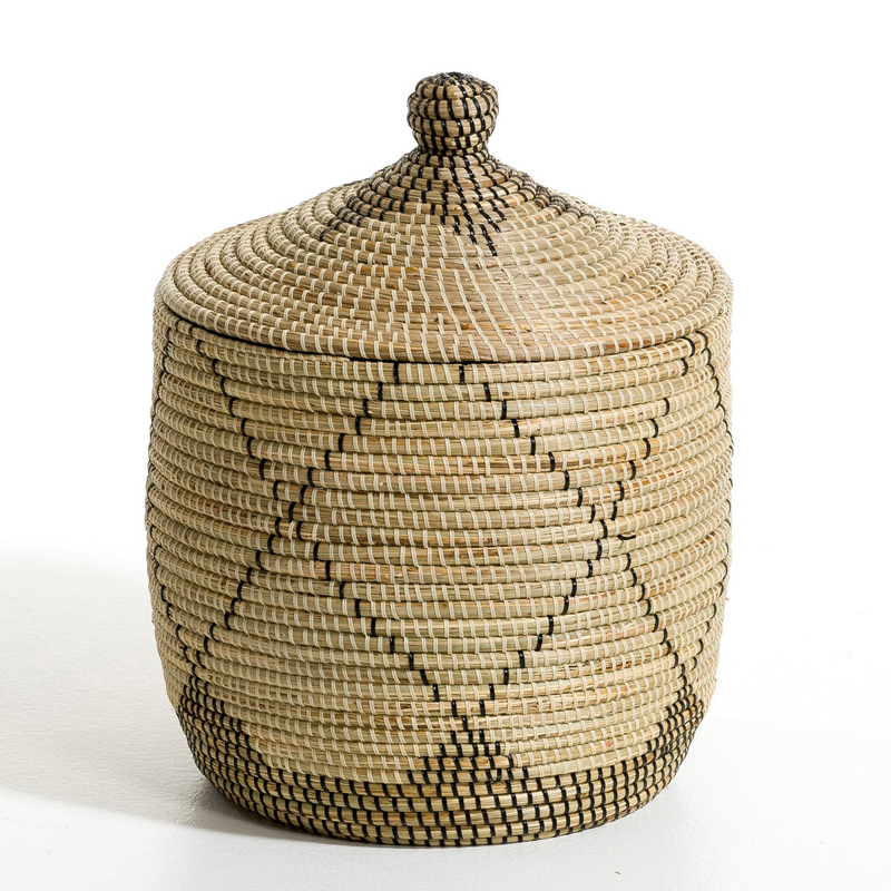 Ваза с крышкой Wicker Vase With Lid  в Омске | Loft Concept 