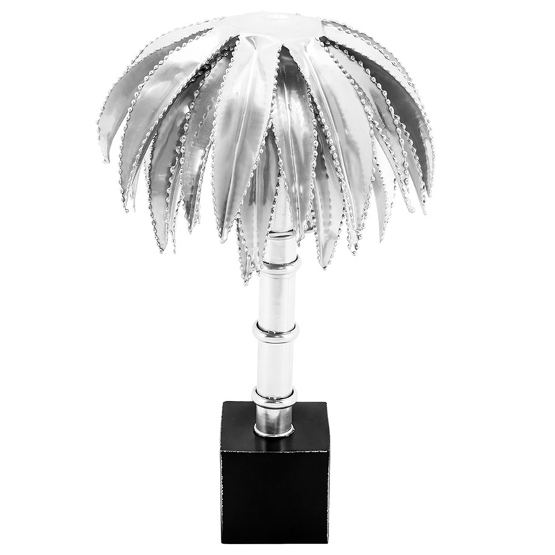 Настольная лампа TABLE LAMP PALMERY silver 30 Серебряный Черный в Омске | Loft Concept 