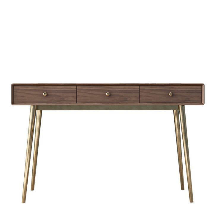 Консоль Walnut console Орех Глянцевое золото в Омске | Loft Concept 