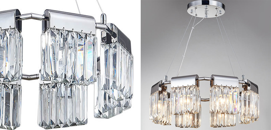 Люстра Crystal Pendants chrome 8 Люстра Crystal Pendants chrome 8 - Loft-Concept в Омске