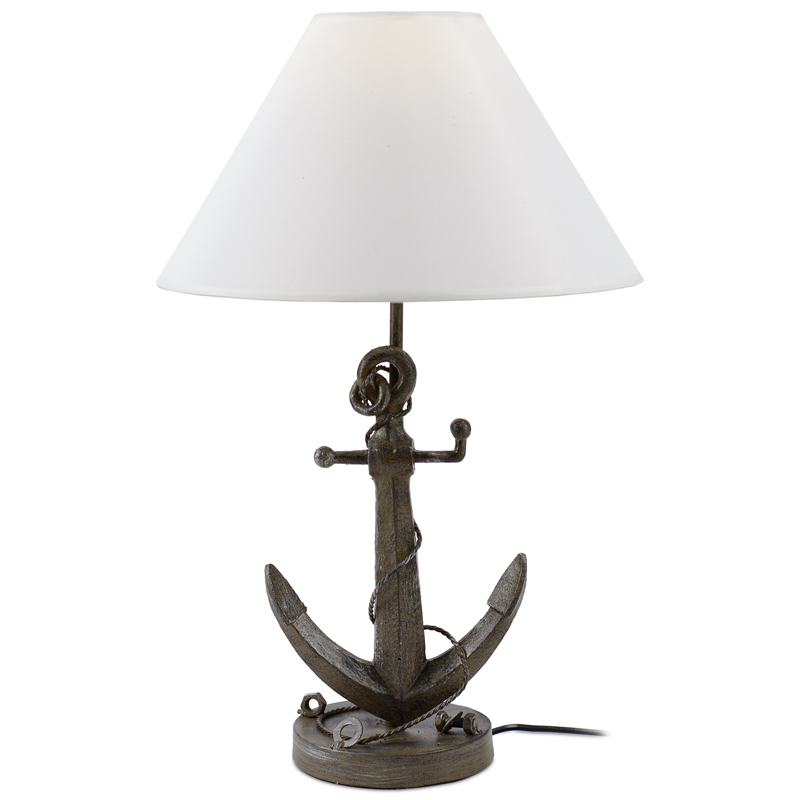 Настольная лампа Sea Anchor Table Lamp Коричневый Белый в Омске | Loft Concept 