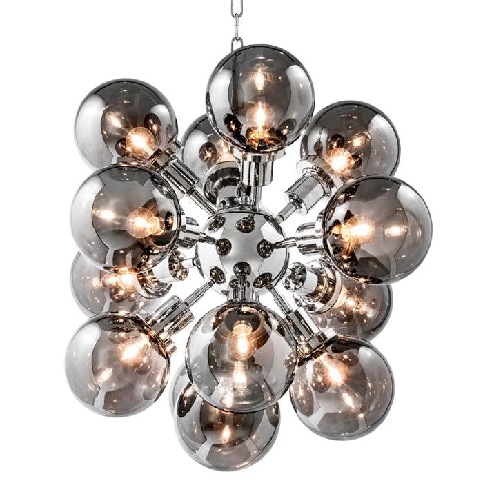 Люстра Chandelier Ludlow Nickel Никель Дымчатый (Smoke) в Омске | Loft Concept 