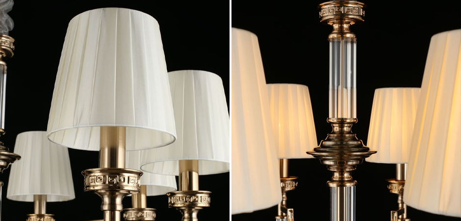 Люстра с тканевыми абажурами Brolevbrus Бронза - фото №1