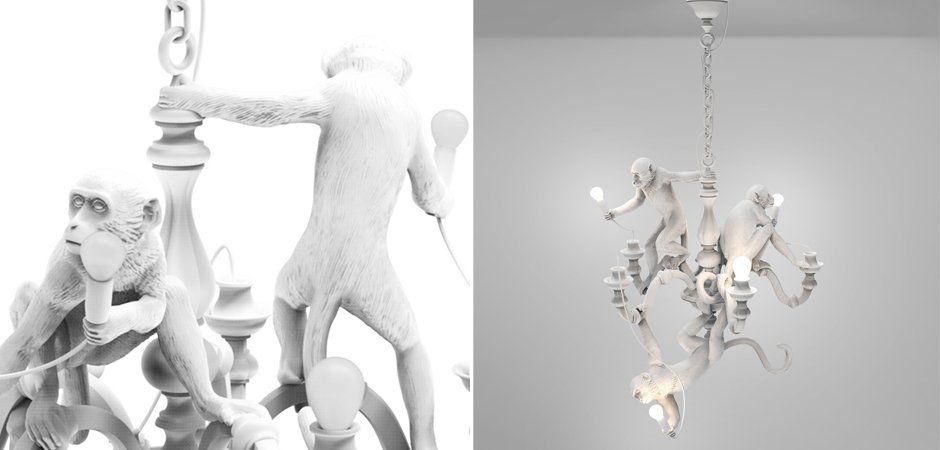 Люстра Seletti Monkey Chandelier White Люстра Seletti Monkey Chandelier White - Loft-Concept в Омске