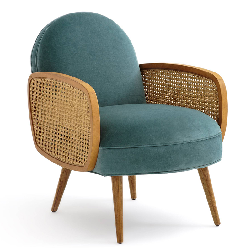 Кресло Morten Wicker Turquoise Armchair Бирюзовый в Омске | Loft Concept 