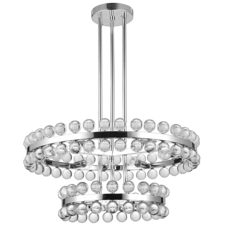 Sacramento Transparent Balls Two Circle Chandelier  Хром Прозрачный в Омске | Loft Concept 