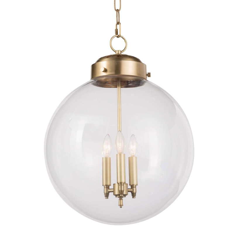 Подвесной светильник Conor Globe Hanging lamp Gold Золотой Прозрачный (Transparent) в Омске | Loft Concept 