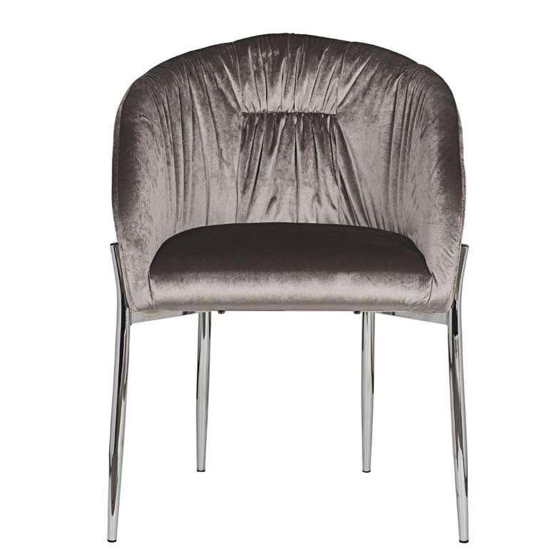 Стул Miranda Chair grey Светло-серый Нержавеющая сталь в Омске | Loft Concept 