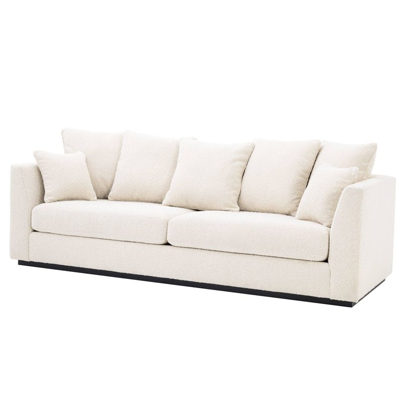 Диван Eichholtz Sofa Taylor boucle cream Кремовый Черный в Омске | Loft Concept 