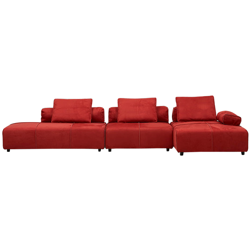 Угловой диван Quinn Red Sofa Красный в Омске | Loft Concept 