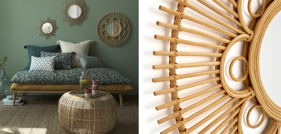 Зеркало Mirror Rattan Round D90 Зеркало Mirror Rattan Round D90 - Loft-Concept в Омске
